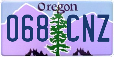 OR license plate 068CNZ