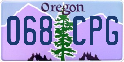 OR license plate 068CPG