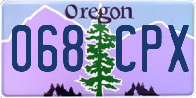 OR license plate 068CPX