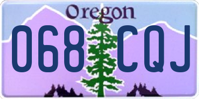 OR license plate 068CQJ