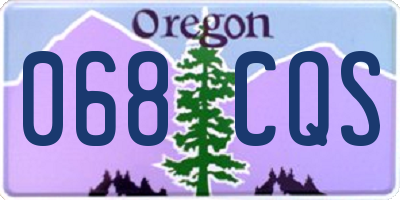 OR license plate 068CQS