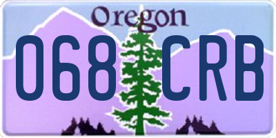 OR license plate 068CRB