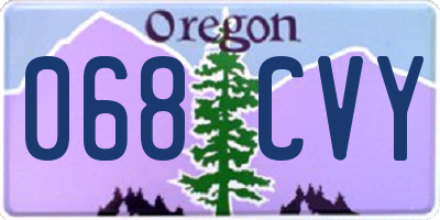 OR license plate 068CVY
