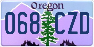 OR license plate 068CZD