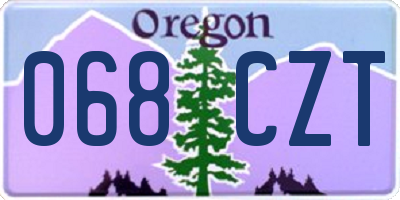 OR license plate 068CZT