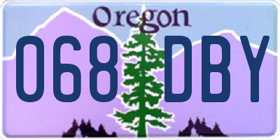 OR license plate 068DBY