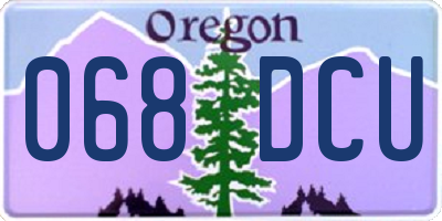 OR license plate 068DCU