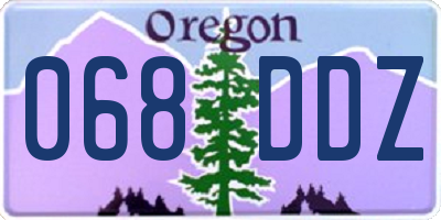 OR license plate 068DDZ