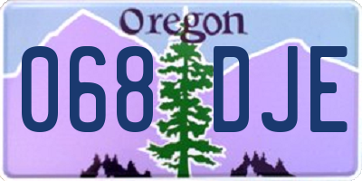 OR license plate 068DJE