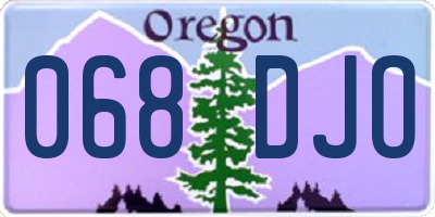 OR license plate 068DJO
