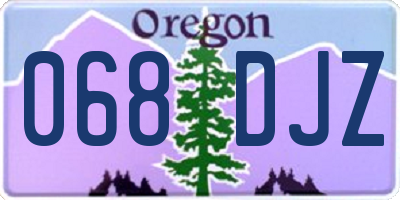 OR license plate 068DJZ