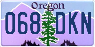 OR license plate 068DKN