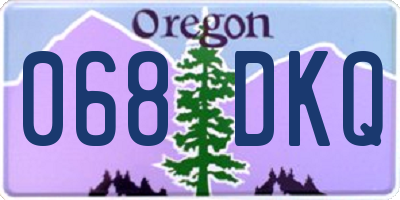 OR license plate 068DKQ