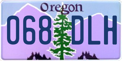 OR license plate 068DLH