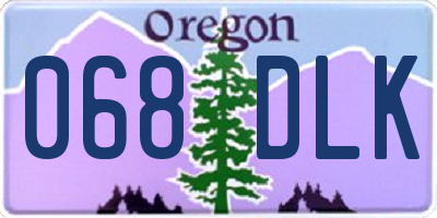 OR license plate 068DLK