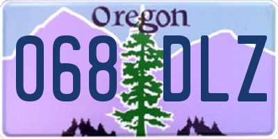 OR license plate 068DLZ