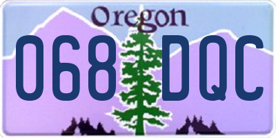 OR license plate 068DQC