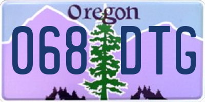 OR license plate 068DTG