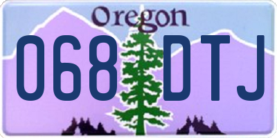OR license plate 068DTJ