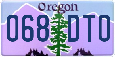 OR license plate 068DTO