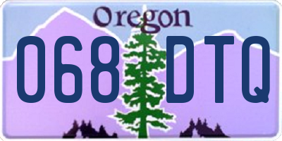 OR license plate 068DTQ