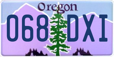 OR license plate 068DXI
