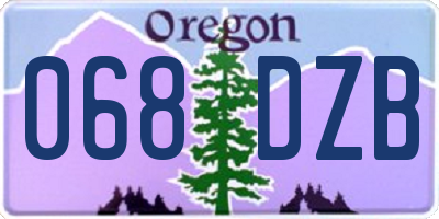 OR license plate 068DZB
