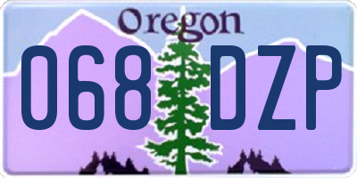 OR license plate 068DZP