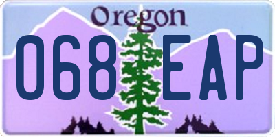 OR license plate 068EAP