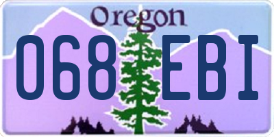 OR license plate 068EBI