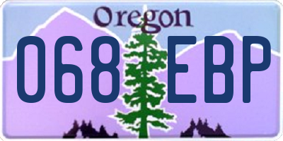 OR license plate 068EBP