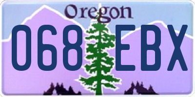 OR license plate 068EBX