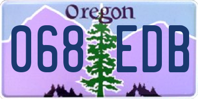 OR license plate 068EDB