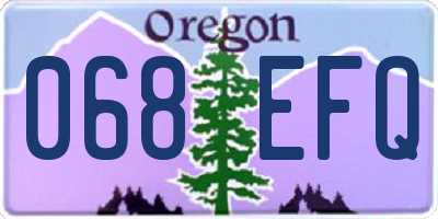 OR license plate 068EFQ