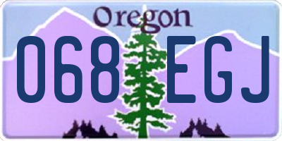 OR license plate 068EGJ