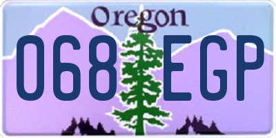 OR license plate 068EGP