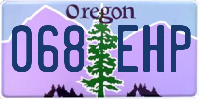 OR license plate 068EHP