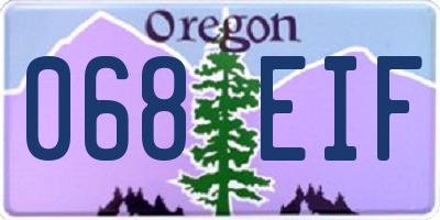 OR license plate 068EIF