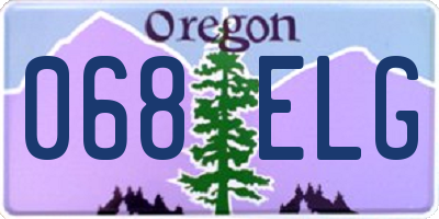 OR license plate 068ELG
