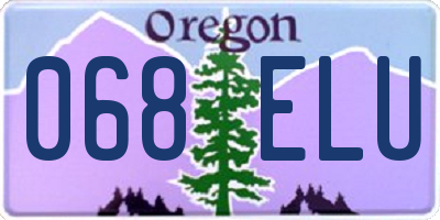 OR license plate 068ELU