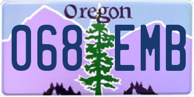 OR license plate 068EMB