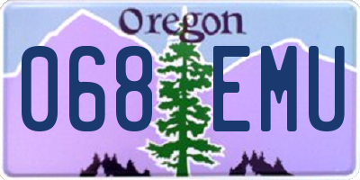 OR license plate 068EMU