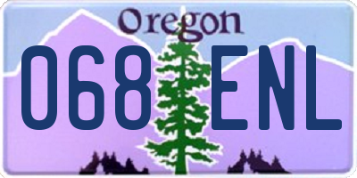 OR license plate 068ENL