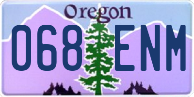 OR license plate 068ENM