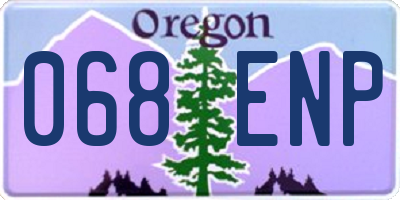 OR license plate 068ENP