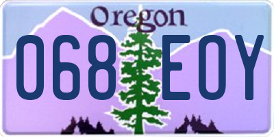 OR license plate 068EOY