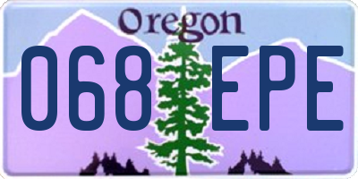 OR license plate 068EPE
