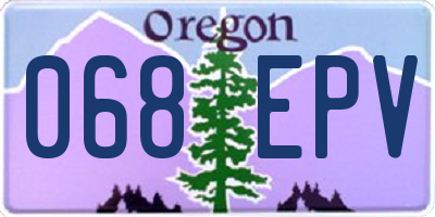 OR license plate 068EPV