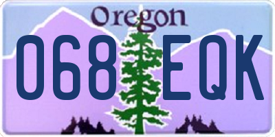 OR license plate 068EQK