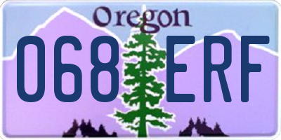 OR license plate 068ERF